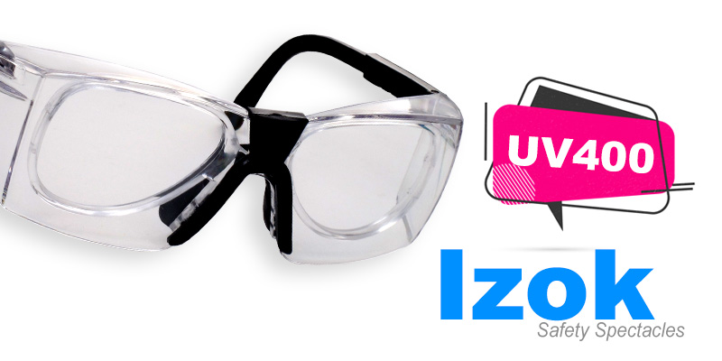 Izok , Double , Frame , Extendable , Temple , Functions , Safety , Spectacles , UV400 , Clear , Persian Safety , Glasses , قابل تنظیم , عینک ایمنی , ایزوک ,  پلی کربنات , ضدضربه , شفاف , طبی , دوجداره , ریگلاژی , دسته , پرشین سیفتی , 