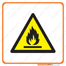 Flammable , Material , ماده , آتش , مشتعل , خطر , هشدار , توجه , 