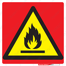 Flammable , Material , ماده , آتش , مشتعل , خطر , هشدار , توجه , 