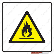 Flammable , Material , ماده , آتش , مشتعل , خطر , هشدار , توجه , 