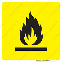 Flammable , Material , ماده , آتش , مشتعل , خطر , هشدار , توجه , 