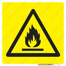 Flammable , Material , ماده , آتش , مشتعل , خطر , هشدار , توجه , 