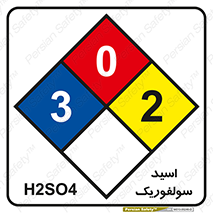 H2SO4 , لوزی اعداد , 